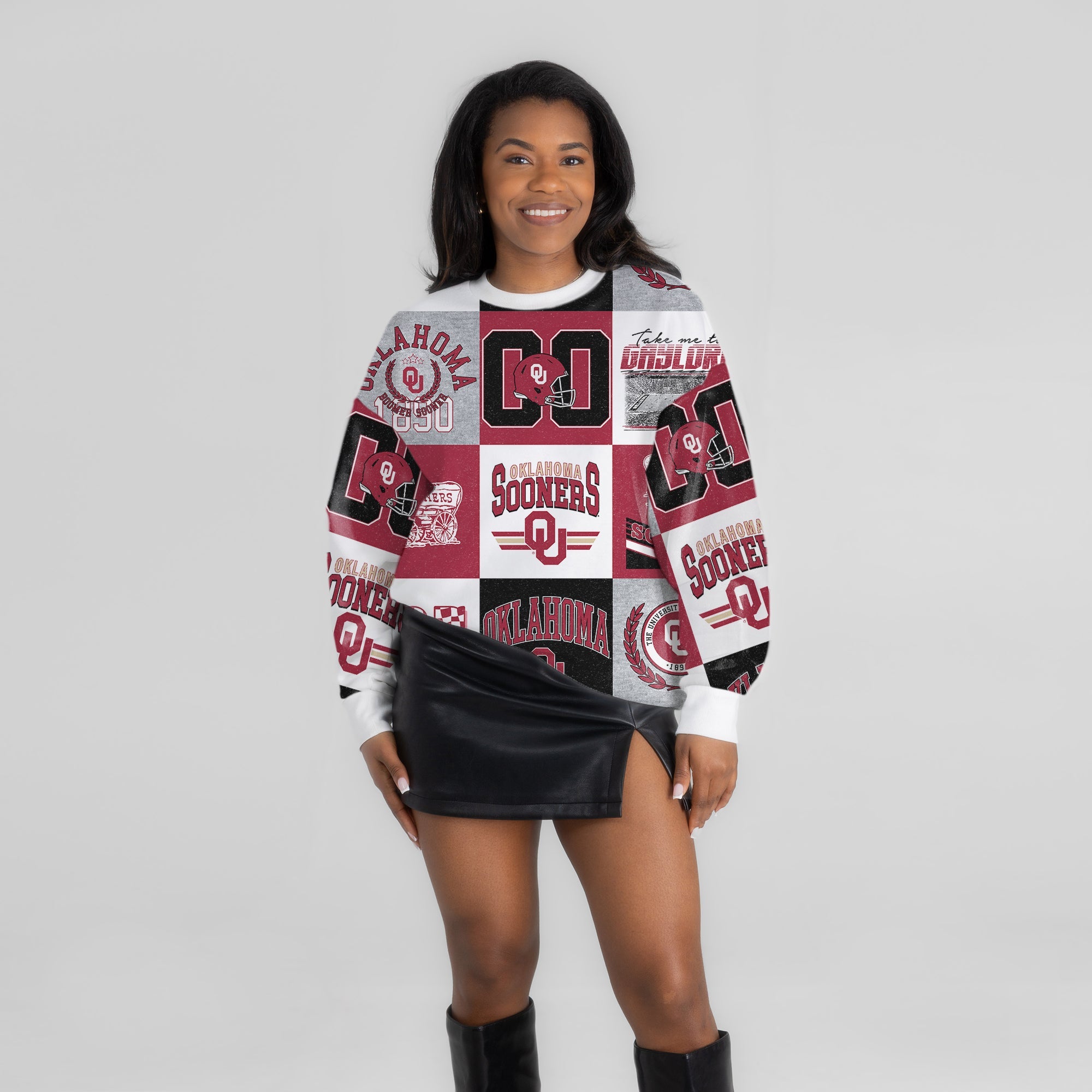 OKLAHOMA SOONERS HIGHLIGHT REEL PREMIUM CREWNECK SWEATSHIRT