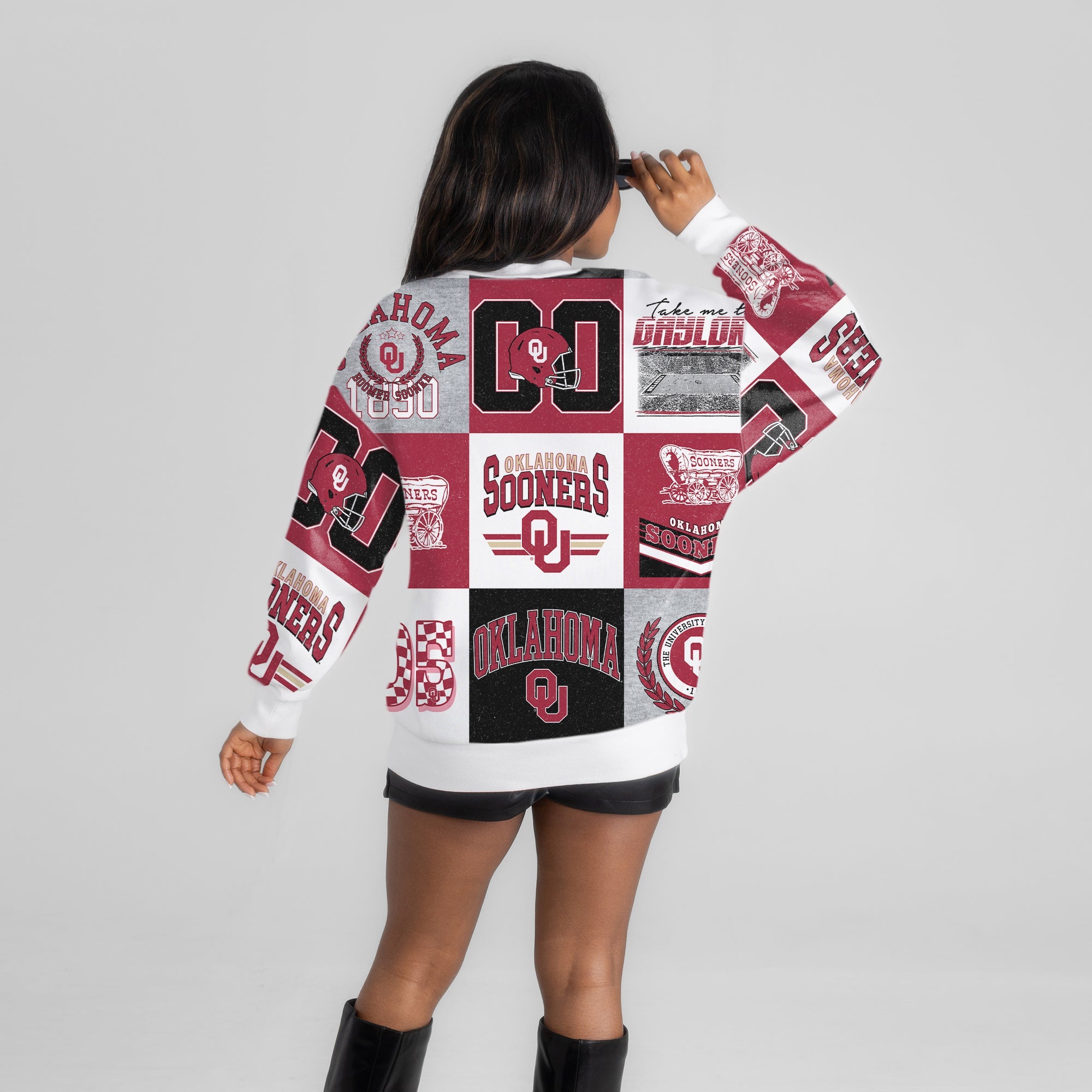 OKLAHOMA SOONERS HIGHLIGHT REEL PREMIUM CREWNECK SWEATSHIRT