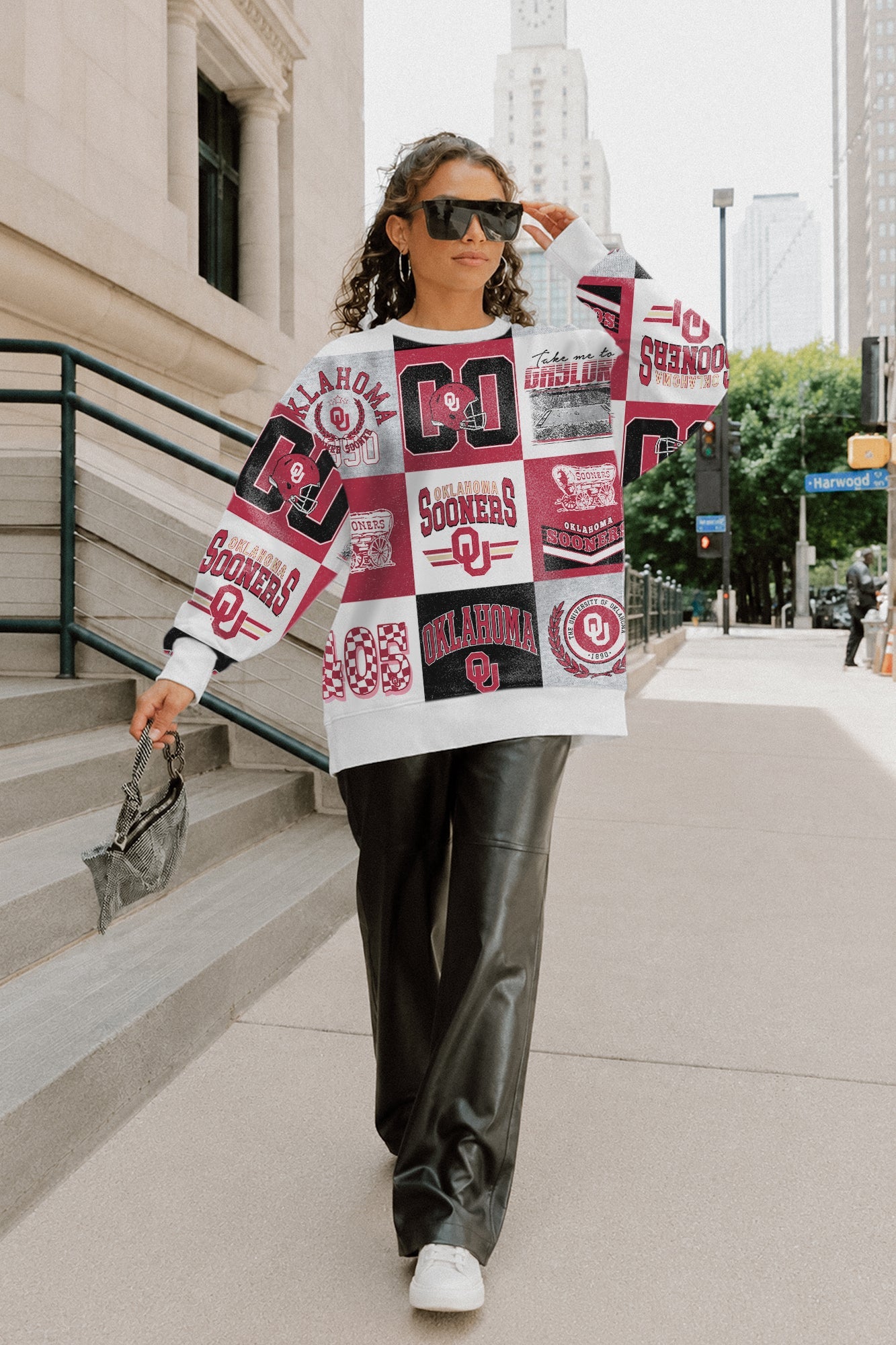 OKLAHOMA SOONERS HIGHLIGHT REEL PREMIUM CREWNECK SWEATSHIRT
