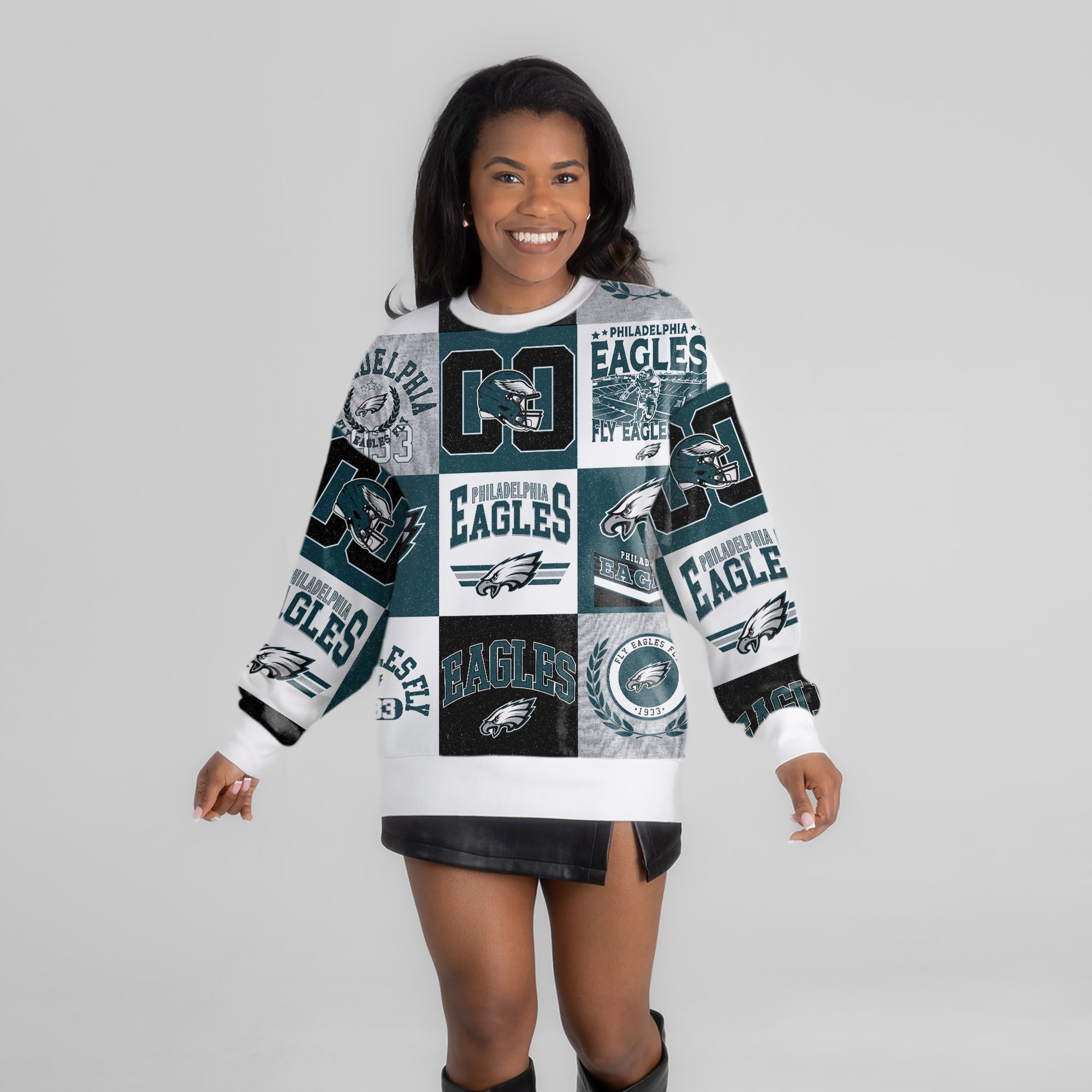 PHILADELPHIA EAGLES HIGHLIGHT REEL PREMIUM CREWNECK SWEATSHIRT