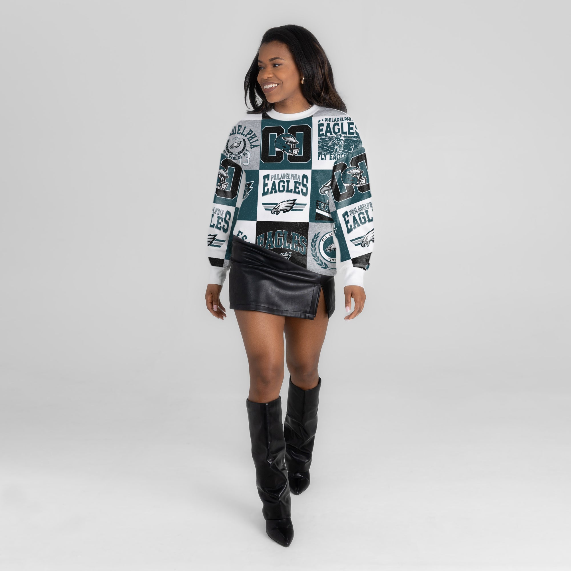 PHILADELPHIA EAGLES HIGHLIGHT REEL PREMIUM CREWNECK SWEATSHIRT