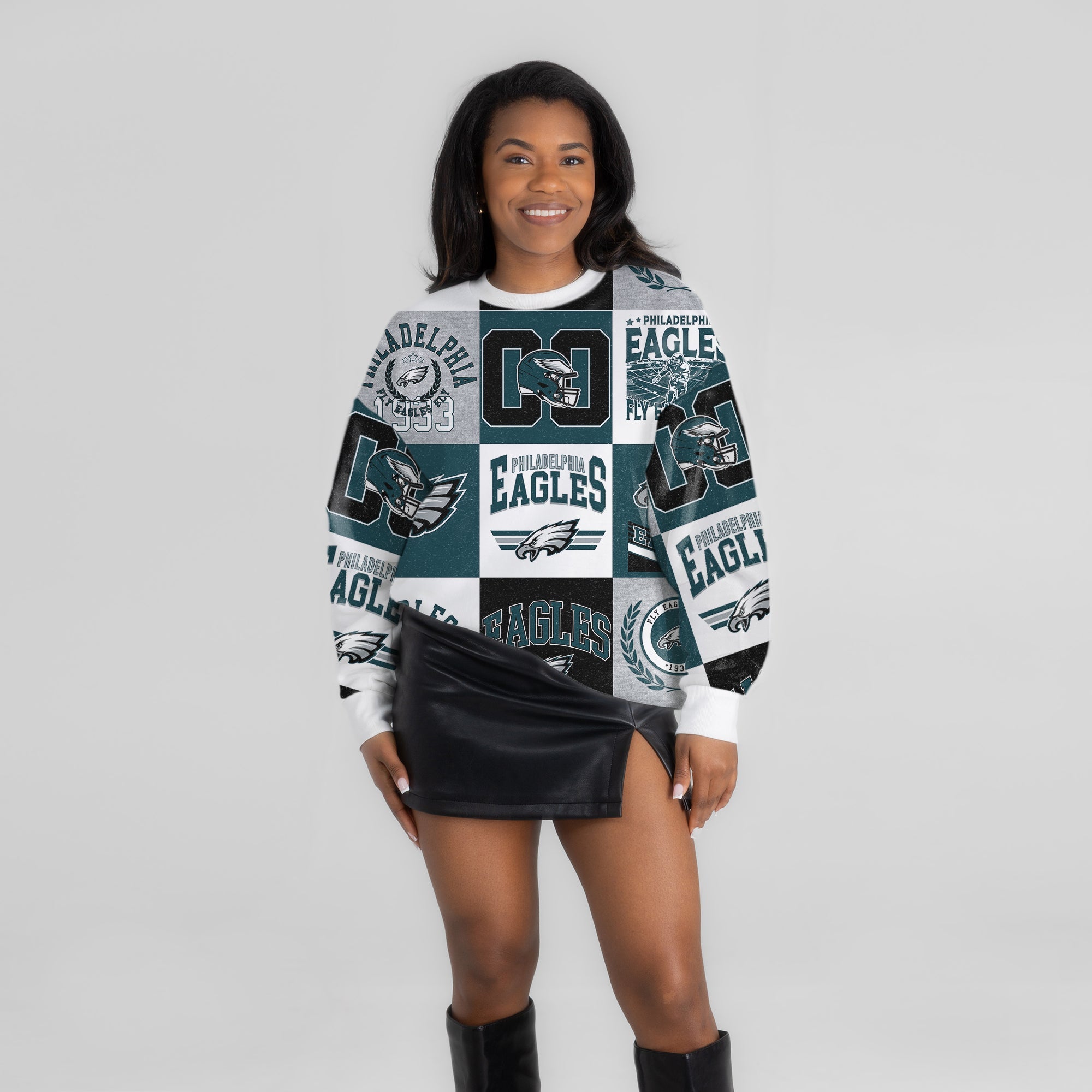 PHILADELPHIA EAGLES HIGHLIGHT REEL PREMIUM CREWNECK SWEATSHIRT