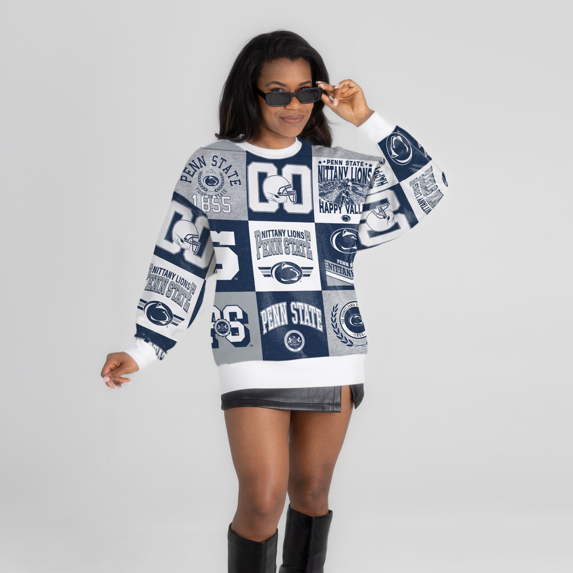 PENN STATE NITTANY LIONS HIGHLIGHT REEL PREMIUM CREWNECK SWEATSHIRT