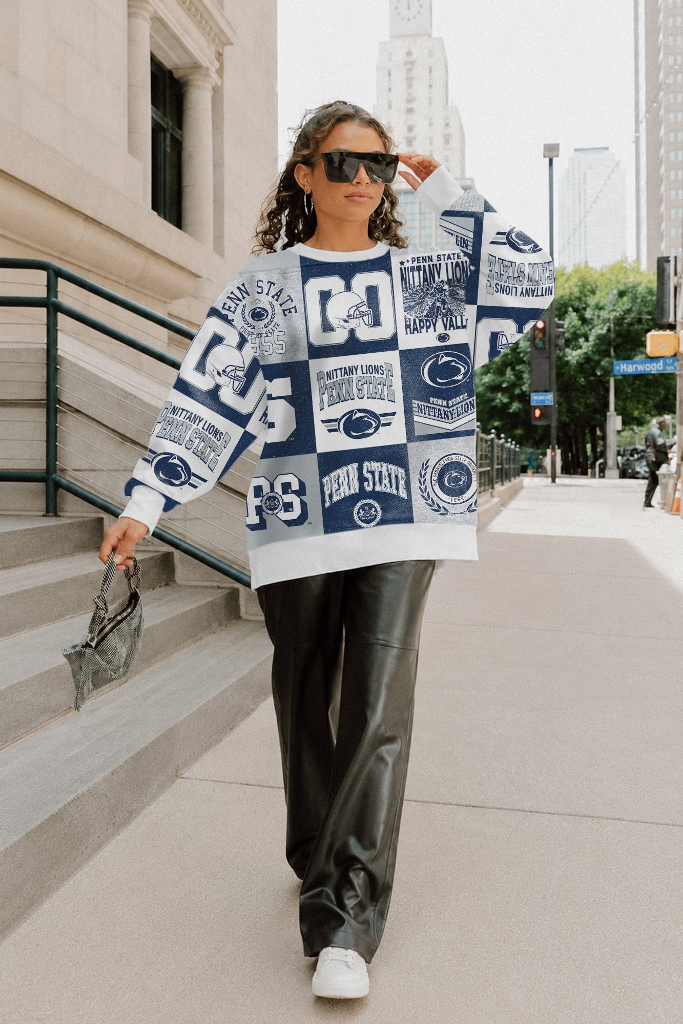 PENN STATE NITTANY LIONS HIGHLIGHT REEL PREMIUM CREWNECK SWEATSHIRT