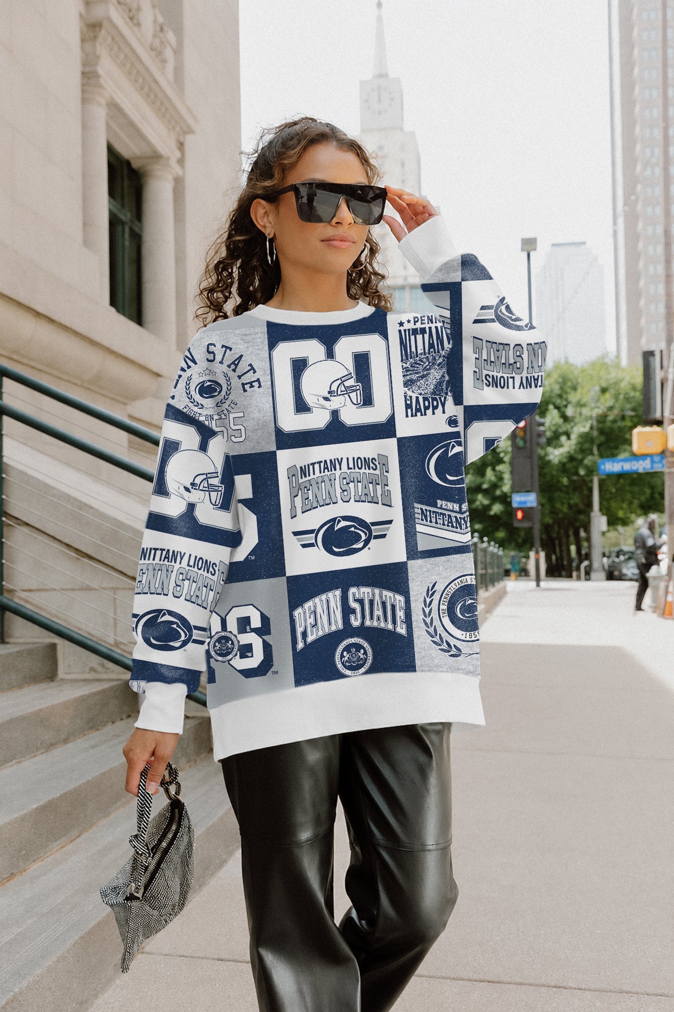 PENN STATE NITTANY LIONS HIGHLIGHT REEL PREMIUM CREWNECK SWEATSHIRT