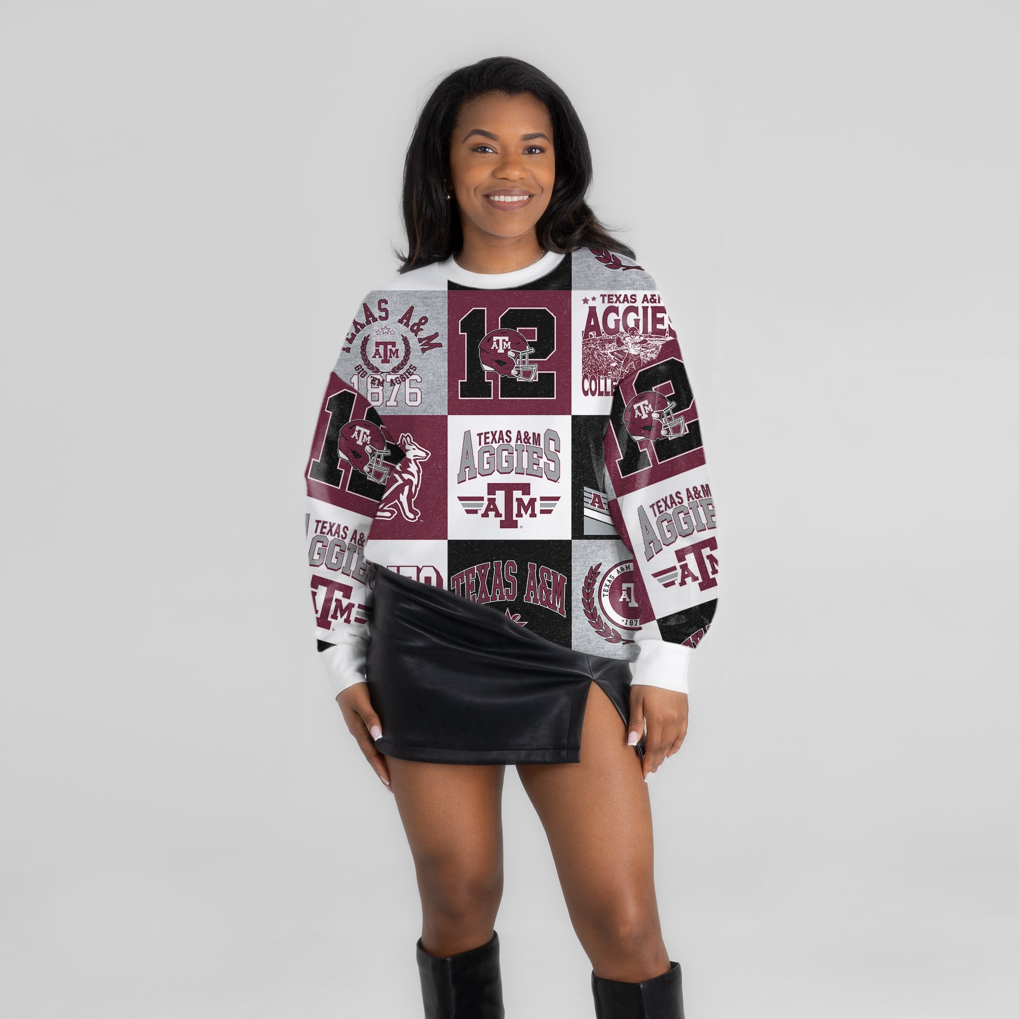 TEXAS A&M AGGIES HIGHLIGHT REEL PREMIUM CREWNECK SWEATSHIRT