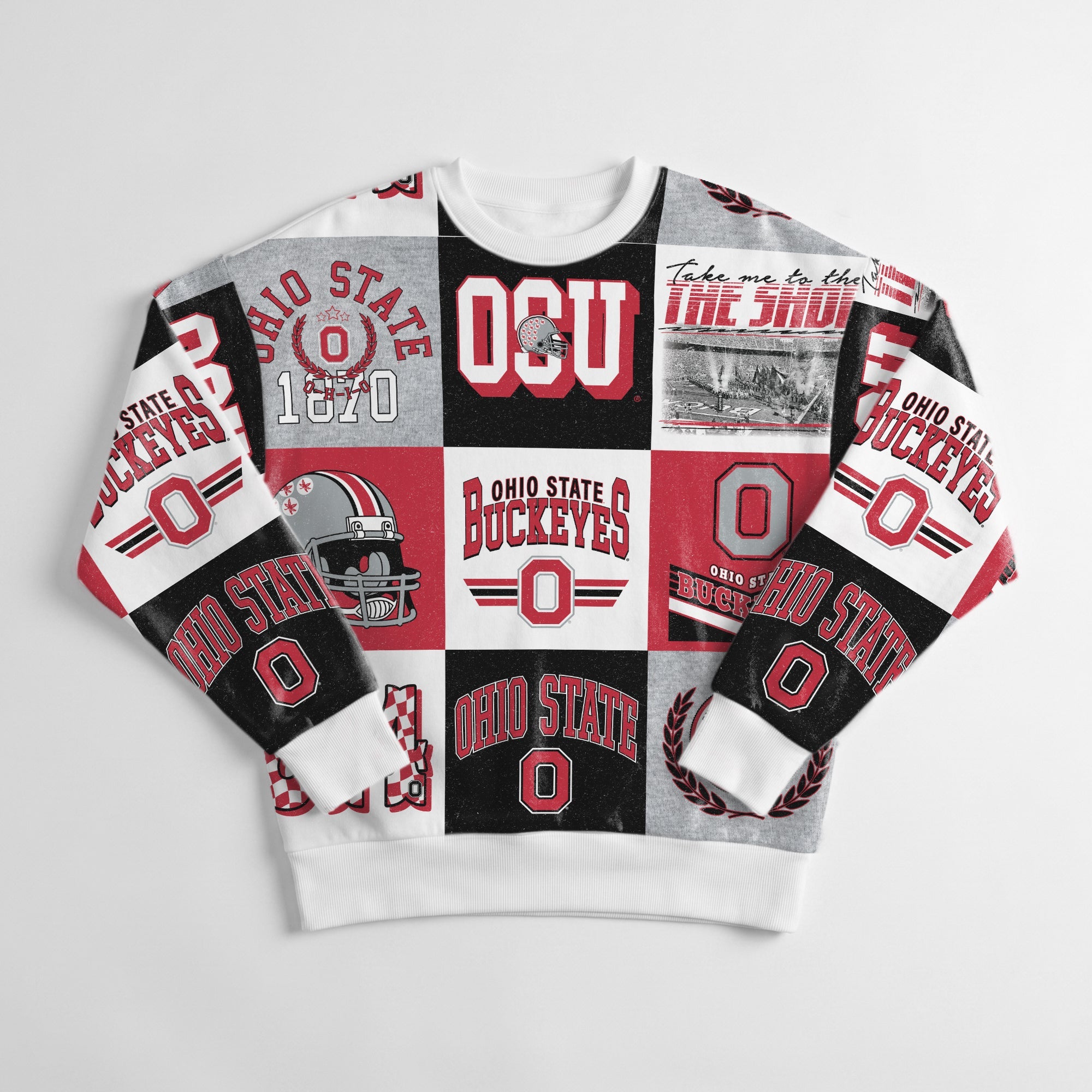 OHIO STATE BUCKEYES HIGHLIGHT REEL PREMIUM CREWNECK SWEATSHIRT