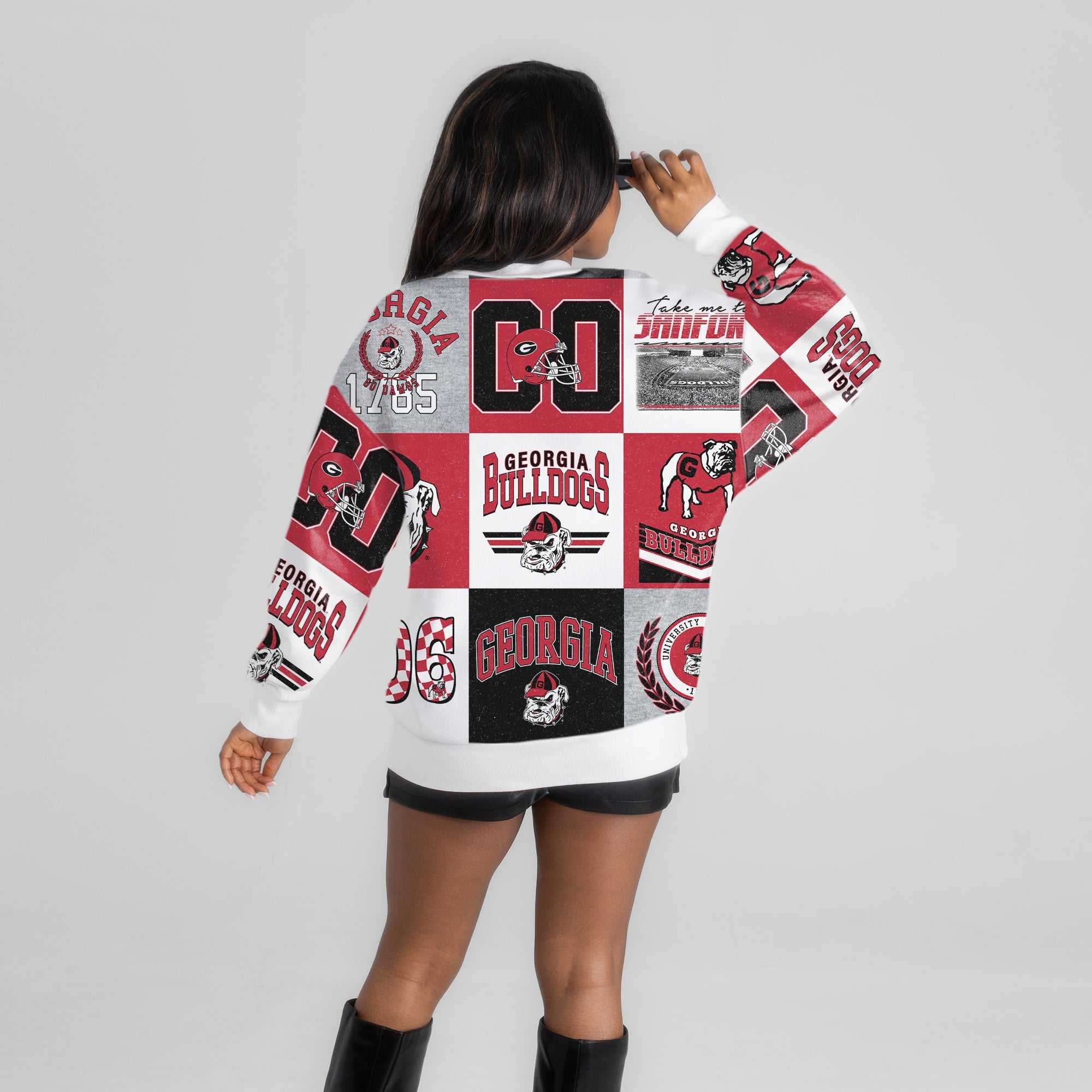 GEORGIA BULLDOGS HIGHLIGHT REEL PREMIUM CREWNECK SWEATSHIRT