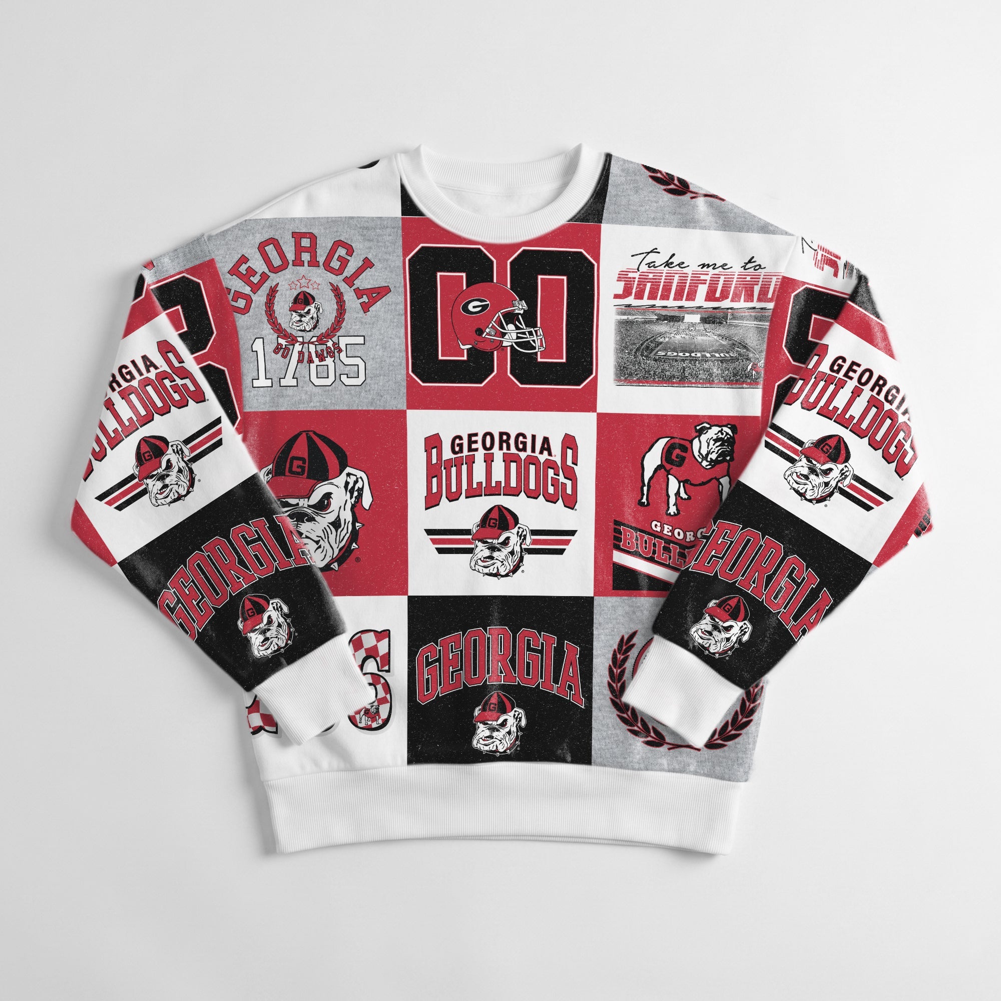 GEORGIA BULLDOGS HIGHLIGHT REEL PREMIUM CREWNECK SWEATSHIRT