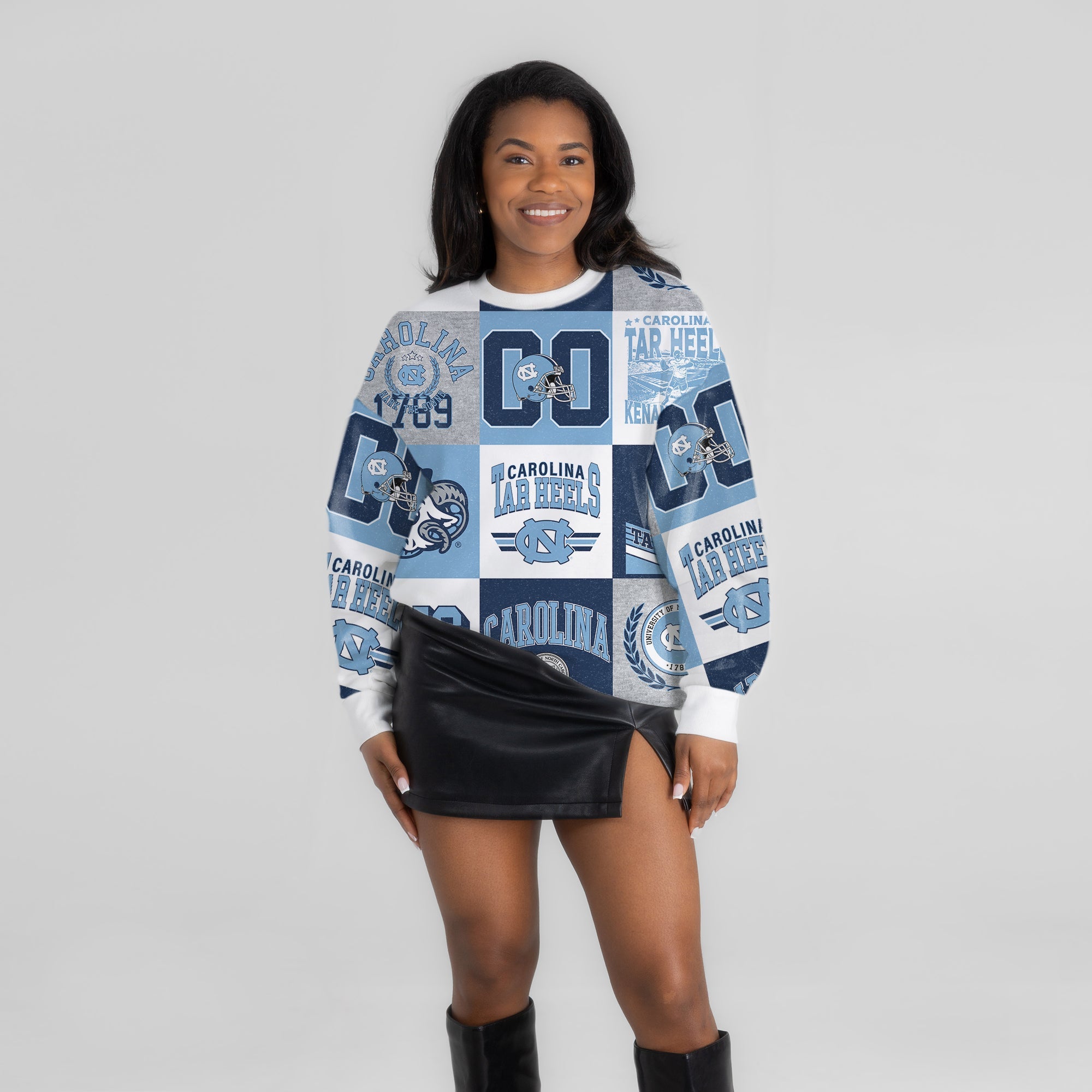 NORTH CAROLINA TAR HEELS HIGHLIGHT REEL PREMIUM CREWNECK SWEATSHIRT
