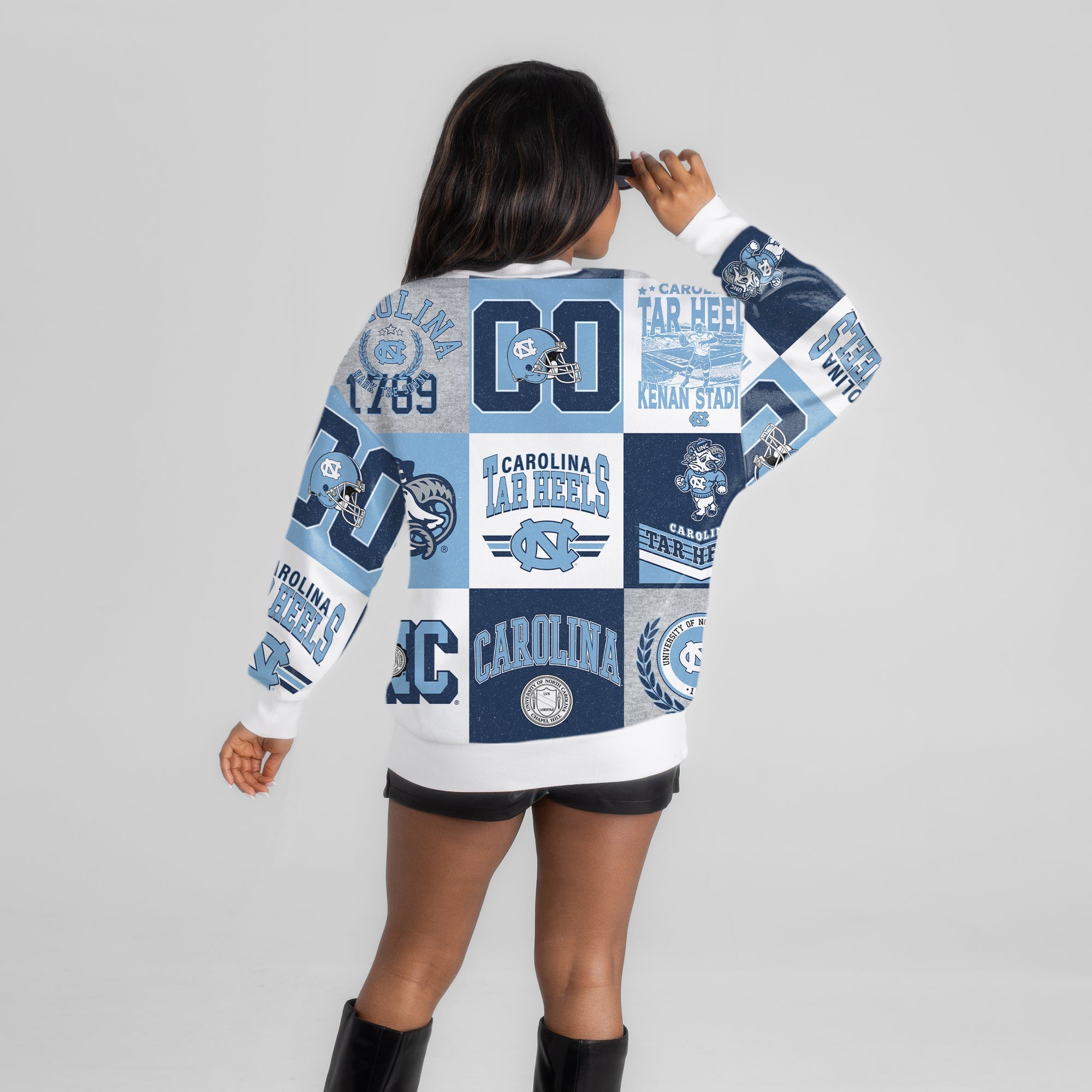 NORTH CAROLINA TAR HEELS HIGHLIGHT REEL PREMIUM CREWNECK SWEATSHIRT