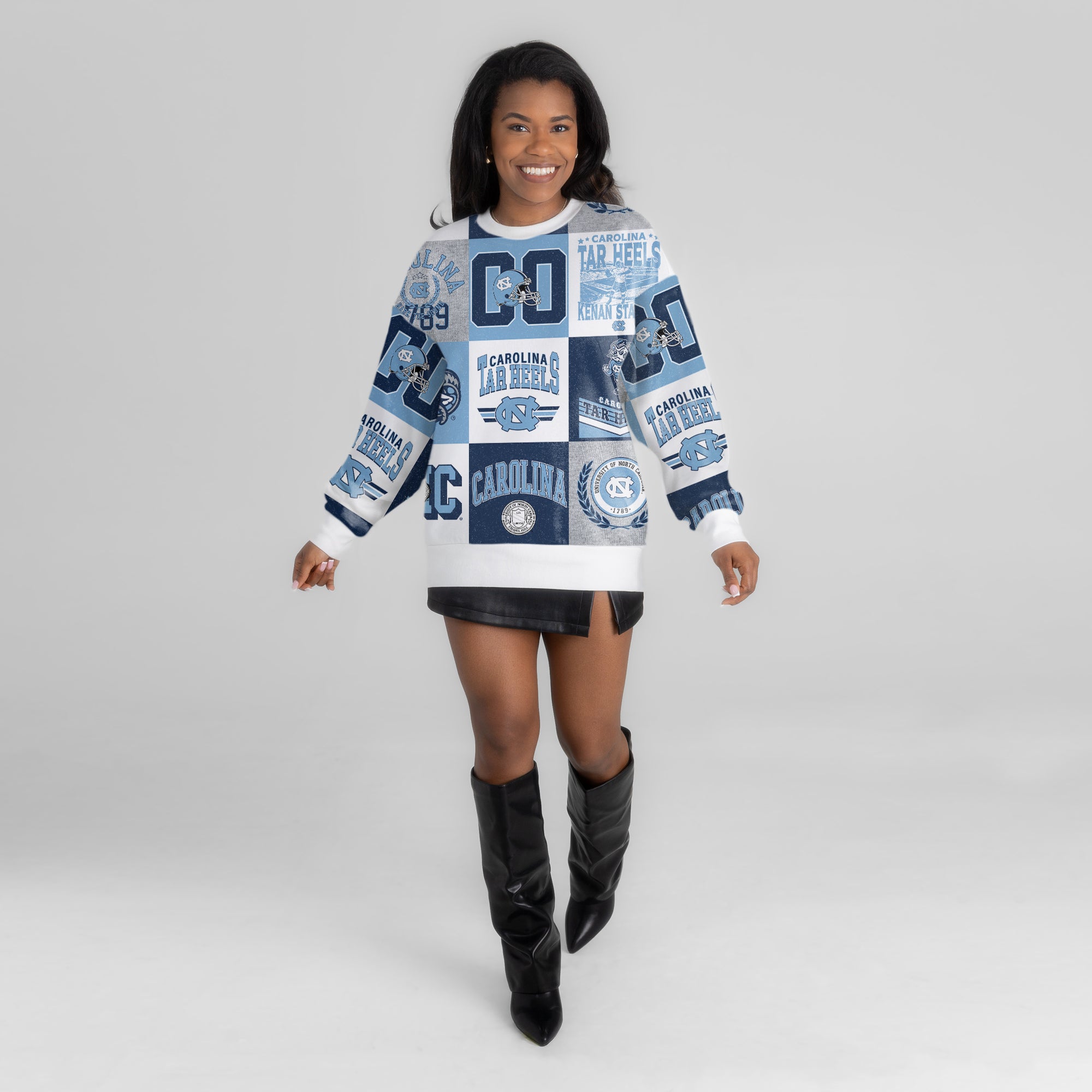 NORTH CAROLINA TAR HEELS HIGHLIGHT REEL PREMIUM CREWNECK SWEATSHIRT
