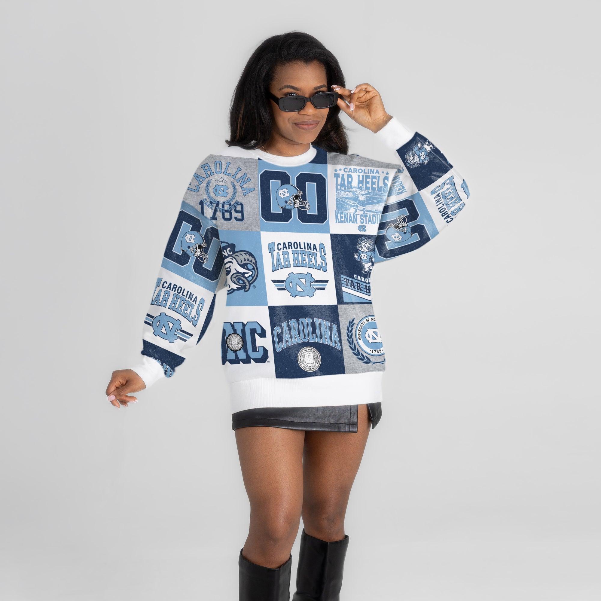 NORTH CAROLINA TAR HEELS HIGHLIGHT REEL PREMIUM CREWNECK SWEATSHIRT