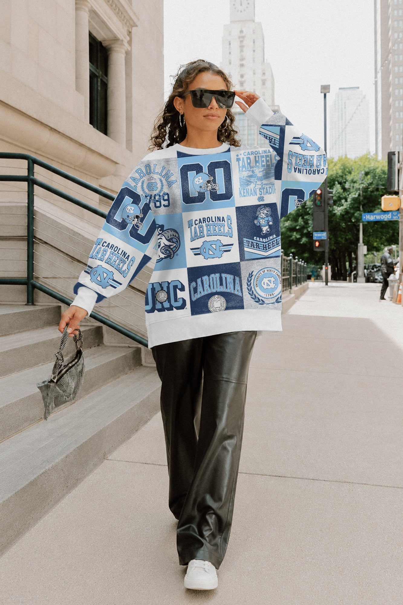 NORTH CAROLINA TAR HEELS HIGHLIGHT REEL PREMIUM CREWNECK SWEATSHIRT