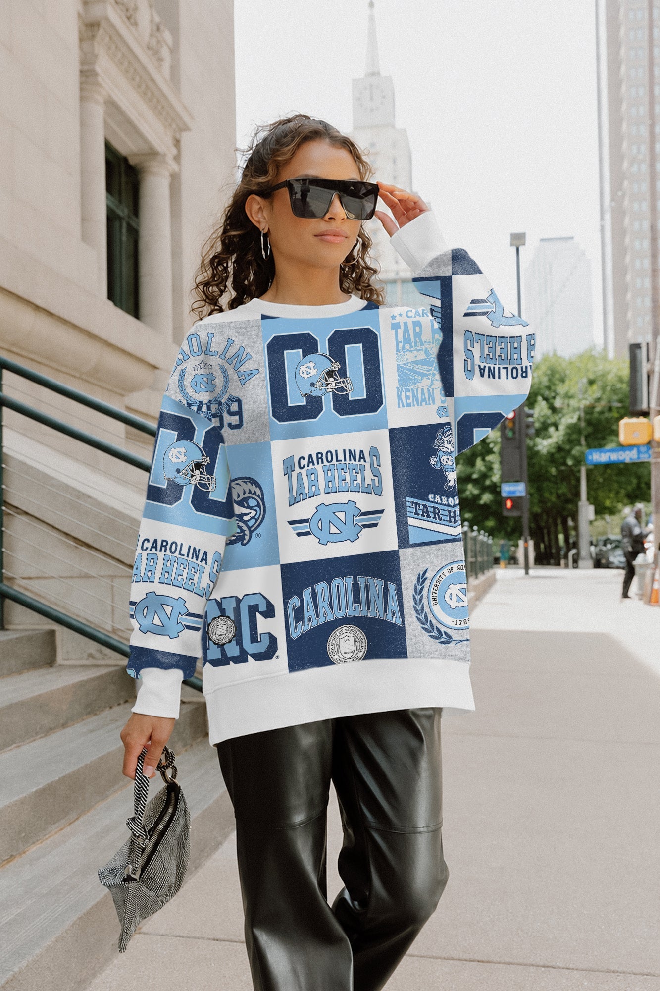NORTH CAROLINA TAR HEELS HIGHLIGHT REEL PREMIUM CREWNECK SWEATSHIRT