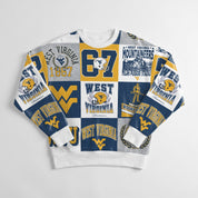 WEST VIRGINIA MOUNTAINEERS HIGHLIGHT REEL PREMIUM CREWNECK SWEATSHIRT