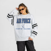 AIR FORCE FALCONS STADIUM STRIPES STRIPE SLEEVE CREWNECK SWEATSHIRT