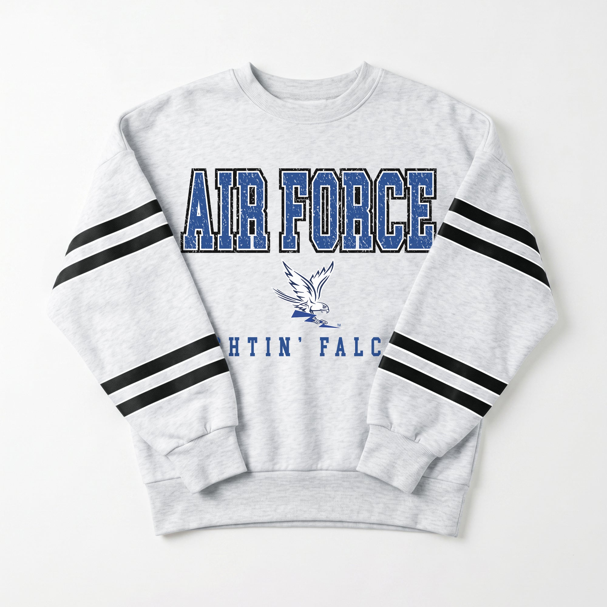 AIR FORCE FALCONS STADIUM STRIPES STRIPE SLEEVE CREWNECK SWEATSHIRT