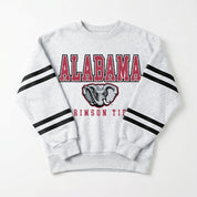 ALABAMA CRIMSON TIDE STADIUM STRIPES STRIPE SLEEVE CREWNECK SWEATSHIRT