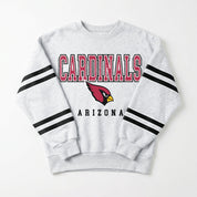 ARIZONA CARDINALS STADIUM STRIPES STRIPE SLEEVE CREWNECK SWEATSHIRT