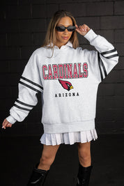 ARIZONA CARDINALS STADIUM STRIPES STRIPE SLEEVE CREWNECK SWEATSHIRT