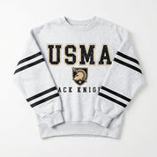 ARMY BLACK KNIGHTS STADIUM STRIPES STRIPE SLEEVE CREWNECK SWEATSHIRT