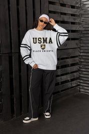 ARMY BLACK KNIGHTS STADIUM STRIPES STRIPE SLEEVE CREWNECK SWEATSHIRT