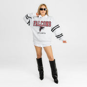 ATLANTA FALCONS STADIUM STRIPES STRIPE SLEEVE CREWNECK SWEATSHIRT