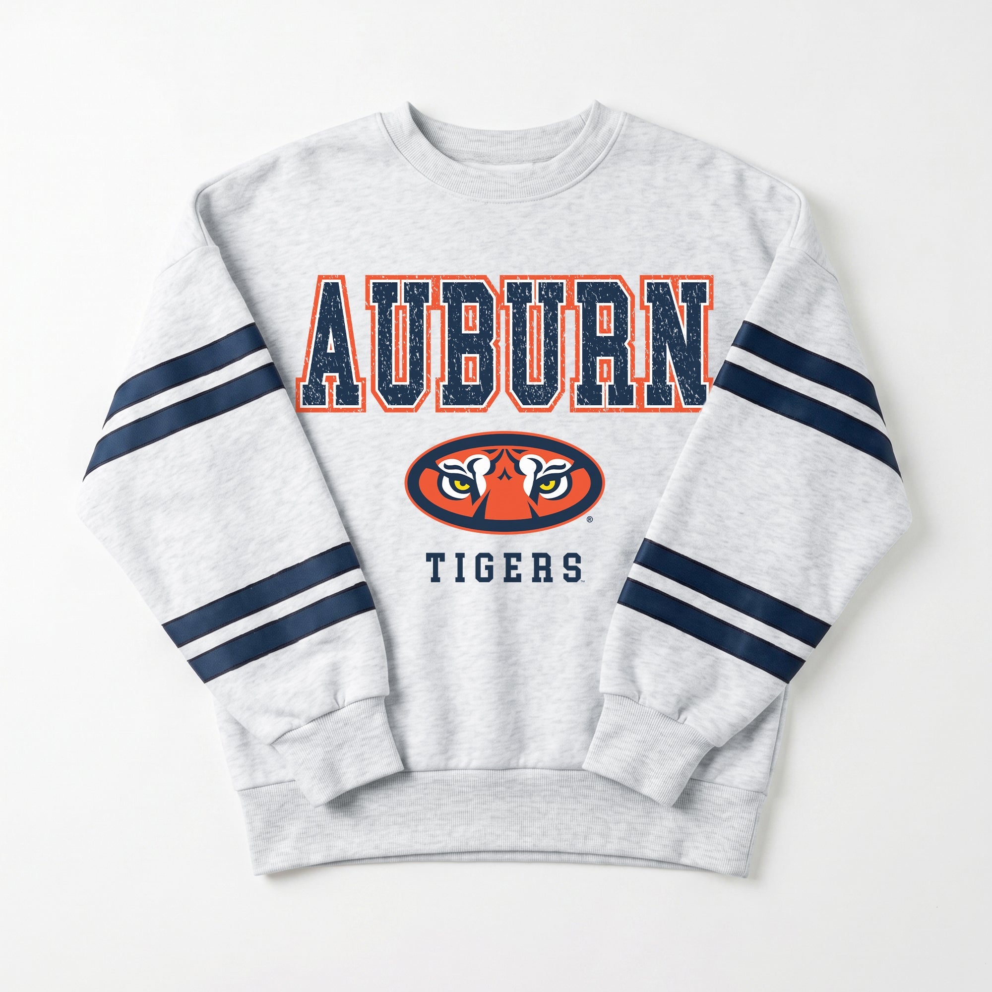 AUBURN TIGERS STADIUM STRIPES STRIPE SLEEVE CREWNECK SWEATSHIRT