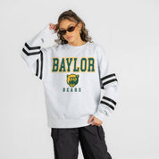 BAYLOR BEARS STADIUM STRIPES STRIPE SLEEVE CREWNECK SWEATSHIRT