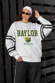 BAYLOR BEARS STADIUM STRIPES STRIPE SLEEVE CREWNECK SWEATSHIRT