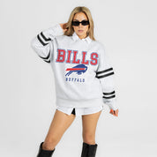 BUFFALO BILLS STADIUM STRIPES STRIPE SLEEVE CREWNECK SWEATSHIRT