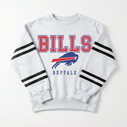 BUFFALO BILLS STADIUM STRIPES STRIPE SLEEVE CREWNECK SWEATSHIRT