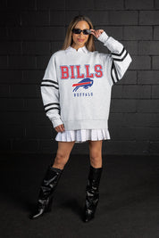 BUFFALO BILLS STADIUM STRIPES STRIPE SLEEVE CREWNECK SWEATSHIRT