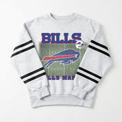 BUFFALO BILLS OFF THE GRID STRIPE SLEEVE CREWNECK SWEATSHIRT