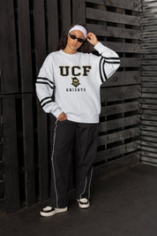 CENTRAL FLORIDA KNIGHTS STADIUM STRIPES STRIPE SLEEVE CREWNECK SWEATSHIRT