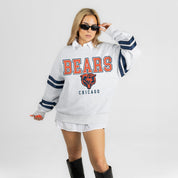 CHICAGO BEARS STADIUM STRIPES STRIPE SLEEVE CREWNECK SWEATSHIRT