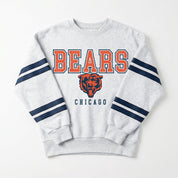 CHICAGO BEARS STADIUM STRIPES STRIPE SLEEVE CREWNECK SWEATSHIRT