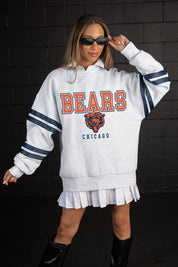 CHICAGO BEARS STADIUM STRIPES STRIPE SLEEVE CREWNECK SWEATSHIRT