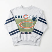 CHICAGO BEARS OFF THE GRID STRIPE SLEEVE CREWNECK SWEATSHIRT