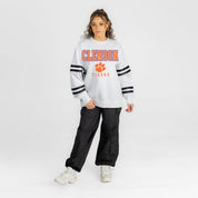 CLEMSON TIGERS STADIUM STRIPES STRIPE SLEEVE CREWNECK SWEATSHIRT