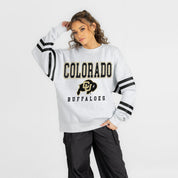 COLORADO BUFFALOES STADIUM STRIPES STRIPE SLEEVE CREWNECK SWEATSHIRT