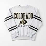 COLORADO BUFFALOES STADIUM STRIPES STRIPE SLEEVE CREWNECK SWEATSHIRT