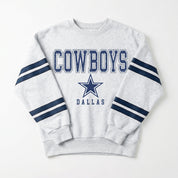DALLAS COWBOYS STADIUM STRIPES STRIPE SLEEVE CREWNECK SWEATSHIRT