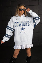 DALLAS COWBOYS STADIUM STRIPES STRIPE SLEEVE CREWNECK SWEATSHIRT