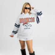 DENVER BRONCOS STADIUM STRIPES STRIPE SLEEVE CREWNECK SWEATSHIRT