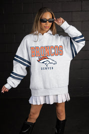 DENVER BRONCOS STADIUM STRIPES STRIPE SLEEVE CREWNECK SWEATSHIRT