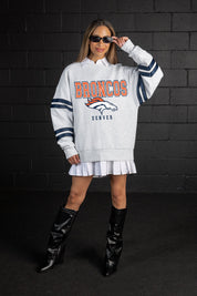 DENVER BRONCOS STADIUM STRIPES STRIPE SLEEVE CREWNECK SWEATSHIRT