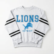 DETROIT LIONS STADIUM STRIPES STRIPE SLEEVE CREWNECK SWEATSHIRT