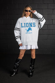 DETROIT LIONS STADIUM STRIPES STRIPE SLEEVE CREWNECK SWEATSHIRT